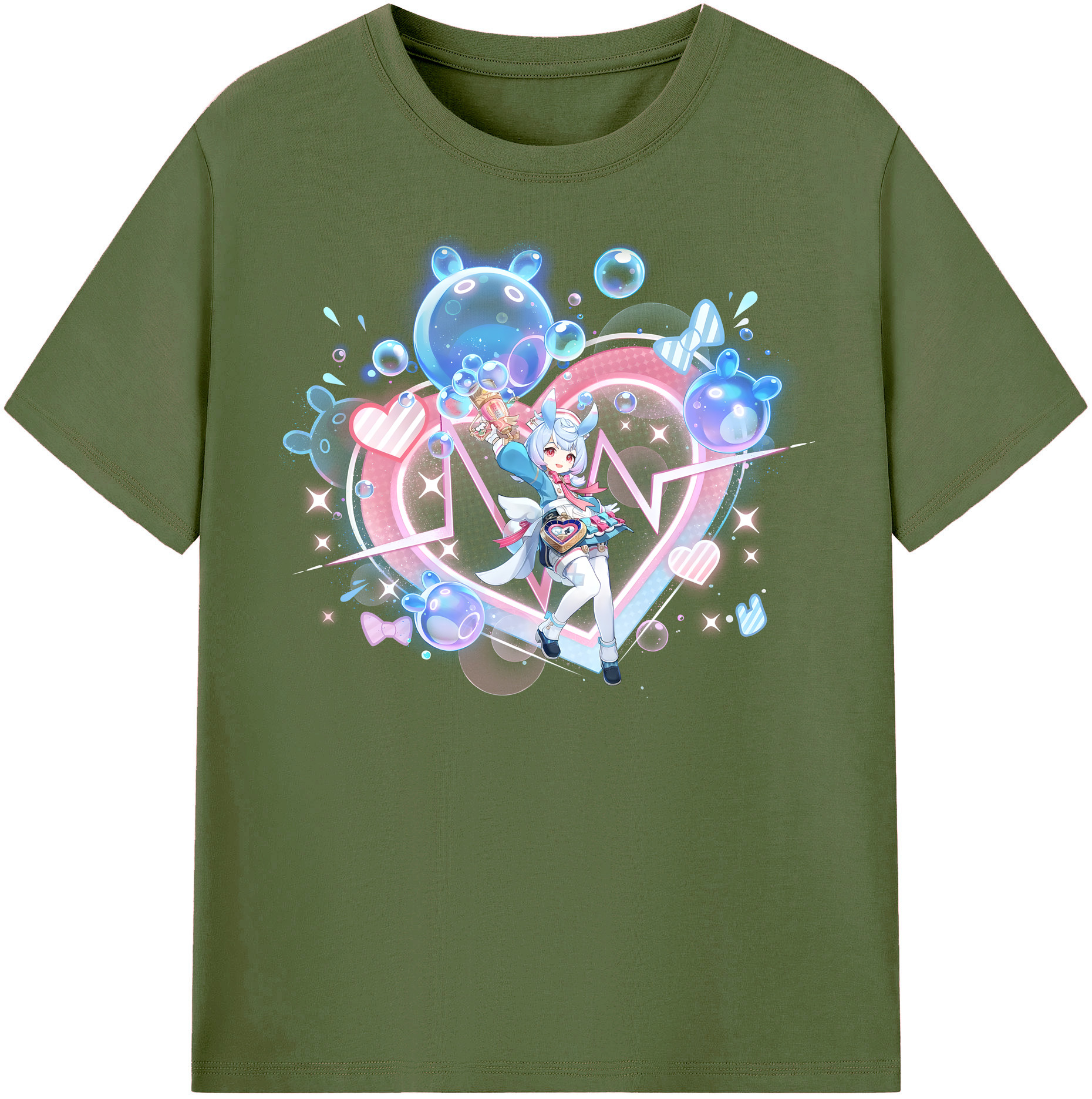 げんし神 シゲウィン genshin Shigewin 綿100％半袖Tシャツ（フロントプリント）